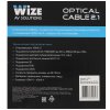 Кабель HDMI Wize AOC-8K-HM-HM-25M оптический, 25 м, 8K/60HZ 4:4:4, v.2.1, ARC, 19M/19M, HDCP 2.2, Ethernet, черный, коробка