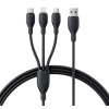 Baseus Ultra-Fast One-for-Three Fast Charging Cable USBAtoM+L+C 3.5A 1.3Cosmic Black P10376303121-00
