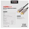 Активный оптический кабель HDMI 19M/M,ver. 2.0, 4K@60 Hz 20m VCOM