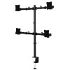 Кронштейн ONKRON D421E для четырех мониторов 13"-32" настольный, черный