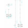 Кронштейн для телевизора ONKRON N2L 32"-80" потолочный, телескопический, черный
