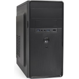 Компьютерный корпус Miditower ExeGate i3 BASE-NPX600 (ATX, БП 600NPX с вент. 12 см, с окном, 1*USB+1*USB 3.0, аудио, 4 вент. 12см с RGb подсветкой)