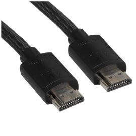 Кабель Rexant USB-A - Lightning для Apple, 2,4А, 1м, в черной нейлоновой оплетке