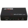 Разветвитель HDMI HDMI 4K Splitter Orient HSP0104H, 1->4, HDMI 1.4b/3D, UHDTV 4K(3840x2160)/HDTV1080p/1080i/720p, HDCP1.2, внешний БП 5В/1.5A, метал.