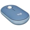 Мышь беспроводная Logitech Pebble M350 синий, 1000 dpi, радиоканал, Bluetooth, USB, кнопки - 3