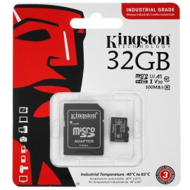 Флеш карта Kingston 8Gb microSDHC Industrial C10 A1 pSLC Card + SD Adapter