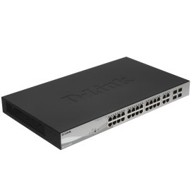 Коммутатор облачный управляемый Tenda TEG2226F, 24x1 Gbит/с, SFP 2x1 Gbит/с, установка в стойку, металлический корпус