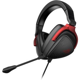 Гарнитура ASUS ROG Delta S Core чёрный-красный, проводная, 3.5 мм, съёмный микрофон, совместимость с PlayStation, Xbox