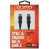 Кабель QUMO 32964 Type-C на Type-C, силиконовый, 1м, 3A, 60W, PD черный