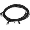 Патч-корд Vention прямой UTP cat.6a, RJ45 угол 90 - 5м. черный