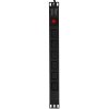 Блок розеток горизонтальный ExeGate ServerPro PDU-19H013 Al-6C19-EU3-SW, 19", 1U, Алюминий, 6 IEC 320 C19, кабель с евровилкой VDE-250V-16A-3*1.5мм2, 3 метра, выкл. с подсветкой, черный