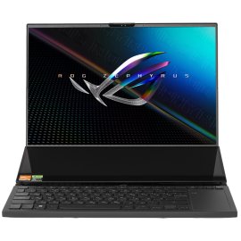 Ноутбук Asus ROG Zephyrus Duo 16 GX651AX-SR117W Core Ultra 9 386H 64Gb SSD1Tb NVIDIA GeForce RTX 5090 24Gb 16" OLED Touch 3K (2880x1800) Windows 11 Home dk.grey WiFi BT Cam Bag (90NR0NT2-M00520)