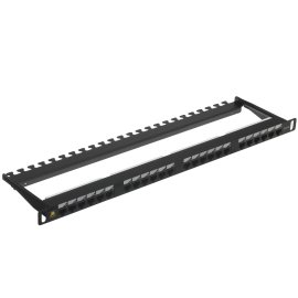 Патч-панель телефонная 19", 1U 25 port ExeGate разъем RJ-12 6P4C, RoHS, черный