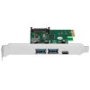 Контроллер ExeGate EXE-323 PCI-E 2.0, 2*USB 3.0 ext + 1*Type-C, разъем доп.питания (OEM)