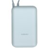 Портативный аккумулятор Xiaomi Power Bank 10000mAh (встроенный кабель) Ледяной синий GL