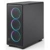 Корпус Fractal Design Epoch Black TG RGB Light Tint, Midi-Tower, чёрный, 3 x 120 мм