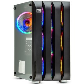 Компьютерный корпус с блоком питания 450Вт. Case Foxline FL-702, mATX, 1x5.25EXT, 1x3.5EXT, 2x3.5INT, 2xUSB 2.0, HDA, w/o FAN, w/450W ATX PSU, w/1.2m EU pwr cord