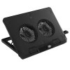 Подставка для ноутбука Digma D-NCP170-2x110RGb 18" 400x288x45мм 52дБ 2xUSB 2x 110ммFAN 1250г Fan-control металл/пластик черный