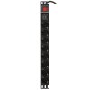 Блок розеток горизонтальный ExeGate ServerPro PDU-19H807 Al-8S-EU2-SW-SPD1, 19", 1U, Алюминий, 8 Schuko, кабель с евровилкой VDE-250V-16A-3*1.5мм2, 2 метра, выкл. с подсветкой, SPD1, черный