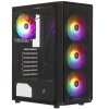 Компьютерный корпус 1STPLAYER FD3 Black/ATX/4x120мм LED fans inc./FD3-BK-4F1