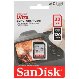 Карта памяти SDHC 32Gb UHS-I SDSDUN4-032G-GN6IN SANDISK