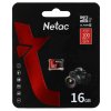 Флеш-накопитель NeTac Карта памяти Netac MicroSD card P500 Extreme Pro 16Gb, retail version w/SD adapter