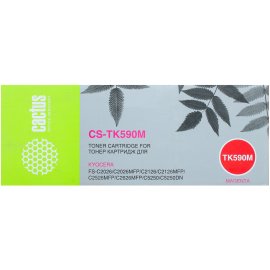 Картридж лазерный Cactus CS-TK590M пурпурный (5000 стр.) для Kyocera FS-C2026MFP/C2126MFP/C2526MFP/C2626MFP/C5250DN