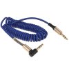 Кабель Cablexpert аудио 90˚ спиральный CCAB-02-35MMLC-1.8MU. 3.5 Jack (M)/3.5 Jack (M), синий, 1.8м, блистер
