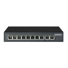 Коммутатор управляемый D-Link DGS-1210-10P/ME 2 уровня с 8 портами 10/100/1000Base-T с поддержкой PoE и 2 портами 1000Base-X SFP