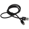 Кабель Qumo Type-С кабель, 1м, USB 3.0, 5В, 3А, 15Вт, металлическая оплетка, металлический коннектор, черный