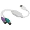 Кабель AM-2xPS/2 0.1м VCOM USB->2xPS/2 (адаптер для подключения PS/2 клавиатуры и мыши к USB порту), VUS7057