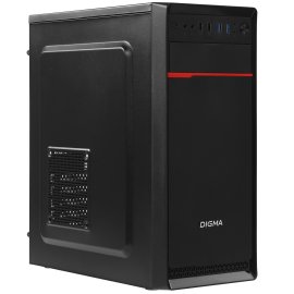 Компьютерный корпус Digma DCC-MD302 черный без БП ATX 1x80мм 3x120мм 2xUSB 2.0 2xUSB 3.0 audio
