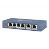 Коммутатор Hikvision DS-3E0106P-E/M 6x100Mb 4PoE+ 35W неуправляемый
