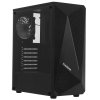 Компьютерный корпус Miditower ExeGate EVO-8225-NPX600 (ATX, БП 600NPX с вент. 12см, 2*USB+1*USB 3.0, черный, 2 вент. с RGb подсветкой и полоса на передней панели, боковая панель - закаленное стекло)
