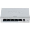 Коммутатор Zyxel GS1005HP Switch PoE +, 5xGE (4xPoE +), desktop, metal, silent, PoE budget 60 W