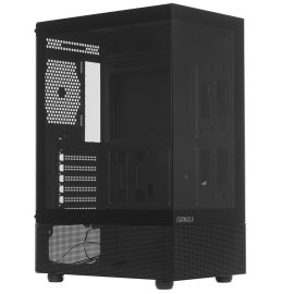 Компьютерный корпус Miditower ExeGate EVO-9202-EVO800 (ATX, БП EVO800RGb с вент. 12 см, с окном, 1*USB+1*USB 3.0, аудио, черный, 3 вент. 12см с RGb подсветкой)