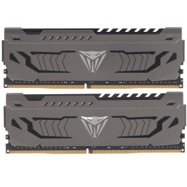 Оперативная память Patriot Viper Steel, DDR4, 64GB (2x32GB), 3200MHz, CL16, DIMM, радиатор, черный