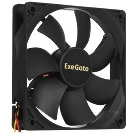 Вентилятор для корпуса Gembird D12025S12L-CF черный, 120 мм, 1200 об/мин, 20.5 дБ, 3 pin