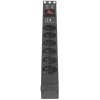 Блок розеток горизонтальный ExeGate ServerPro PDU-19H607 Al-6S-C14-SW-SPD1, 19", 1U, Алюминий, 6 Schuko, С14, выкл. с подсветкой, SPD1, черный