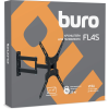 Кронштейн для телевизора Buro FL4S черный 20"-65" макс.25кг настенный поворотно-выдвижной и наклонный