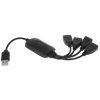 Разветвитель USB 2.0 Buro BU-HUB4-0.3-U2.0-Splitter 4порт. черный