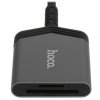Кард-ридер Hoco UA25/серый/SD/TF/MicroSD/USB Type-C (OTG)/алюминий