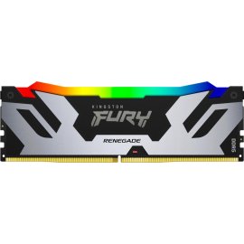 Оперативная память Kingston Fury Renegade, DDR5, 16Gb (1x16Gb), 8000MHz, CL38, DIMM, с радиаторами, RGB, серебристый/черный
