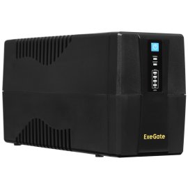 Источник бесперебойного питания ExeGate SpecialPro UNB-800.LED.AVR.EURO 800VA/480W, LED, AVR, 2 евророзетки, черный