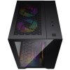 Компьютерный корпус Powercase Vision Micro, Black, Tempered Glass, 4х 120мм 5-color fan, черный, mATX (CVBM-L4)