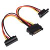 Кабель Gembird/CablexpertКабель питания SATA, 15см, 15pin (M)/2x15pin(F) на 2 SATA устройства, угловой разъем (CC-SATAM2F-02)