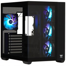 Компьютерный корпус Thermaltake View 380 TG ARGb черный без БП ATX 6x120мм 2x140мм 1x200мм 2xUSB3.0 audio bott PSU