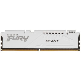 Оперативная память Kingston Fury Beast, DDR5, 16Gb (1x16GB), 5200MHz, CL40, DIMM, с радиатором, белый