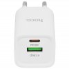 Сетевое зарядное устройство HOCO C149A 1USB+1Type-C 3.0A PD 30W+QC3.0, белый