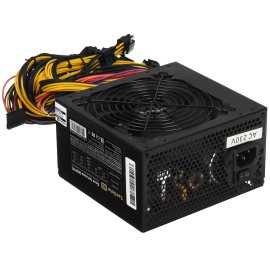 Блок питания серверный 600W ExeGate (RM-1U-600ADS) APFC,универсальный для 1U, 24pin/2x(4+4)pin, 5xSATA,4xIDE